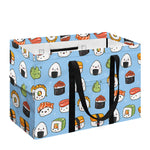 Kawaii Japanese Sushi Pattern Print Utility Tote Bag