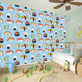 Kawaii Japanese Sushi Pattern Print Wall Sticker