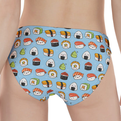 Kawaii Japanese Sushi Pattern Print Women's Panties