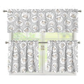 Kawaii Sheep Pattern Print 3 Piece Kitchen Curtains