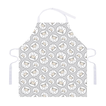 Kawaii Sheep Pattern Print Adjustable Apron