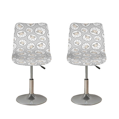 Kawaii Sheep Pattern Print Bar Stool Covers