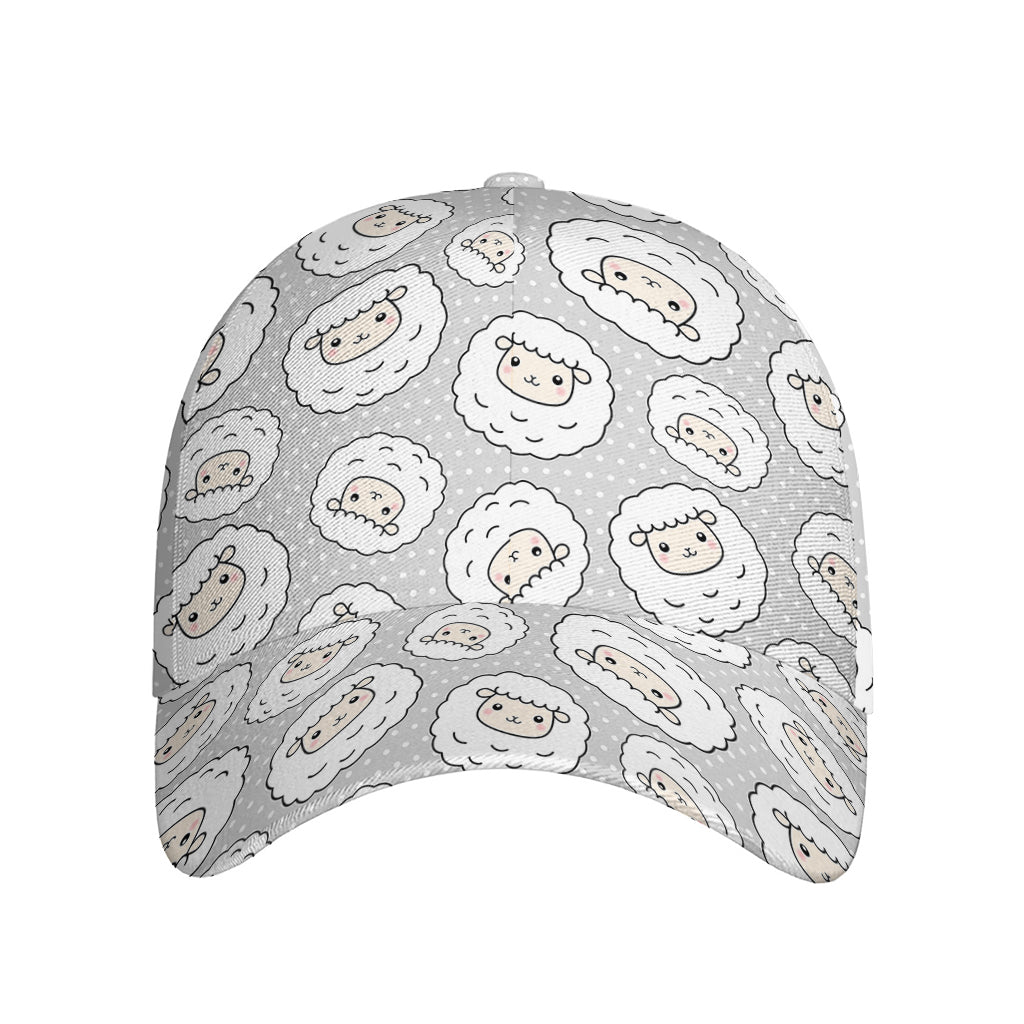 Kawaii Sheep Pattern Print Baseball Cap