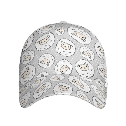 Kawaii Sheep Pattern Print Baseball Cap