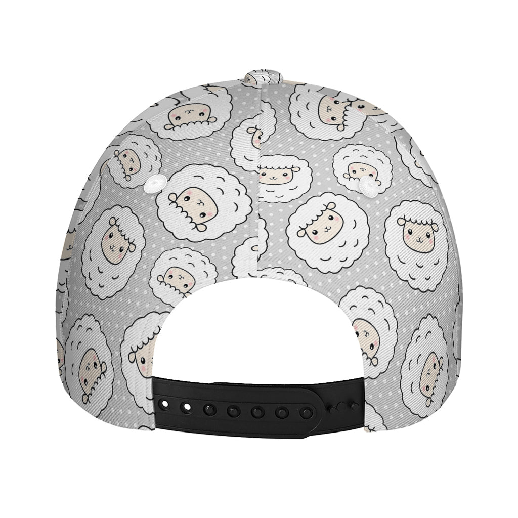 Kawaii Sheep Pattern Print Baseball Cap