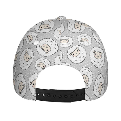Kawaii Sheep Pattern Print Baseball Cap