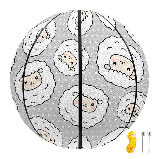 Kawaii Sheep Pattern Print Basketball