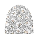 Kawaii Sheep Pattern Print Beanie