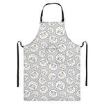 Kawaii Sheep Pattern Print Bib Apron With Pocket