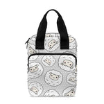 Kawaii Sheep Pattern Print Bible Tote Bag