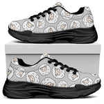 Kawaii Sheep Pattern Print Black Chunky Shoes