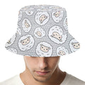 Kawaii Sheep Pattern Print Bucket Hat