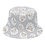 Kawaii Sheep Pattern Print Bucket Hat