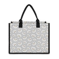 Kawaii Sheep Pattern Print Canvas Tote Bag