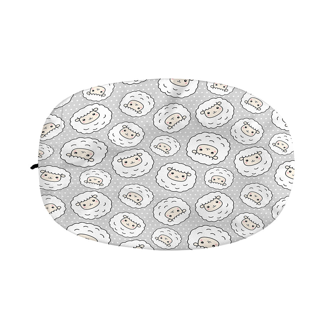 Kawaii Sheep Pattern Print Car Side Mirror Covers