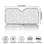 Kawaii Sheep Pattern Print Car Windshield Sun Shade