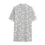 Kawaii Sheep Pattern Print Cotton Hawaiian Shirt