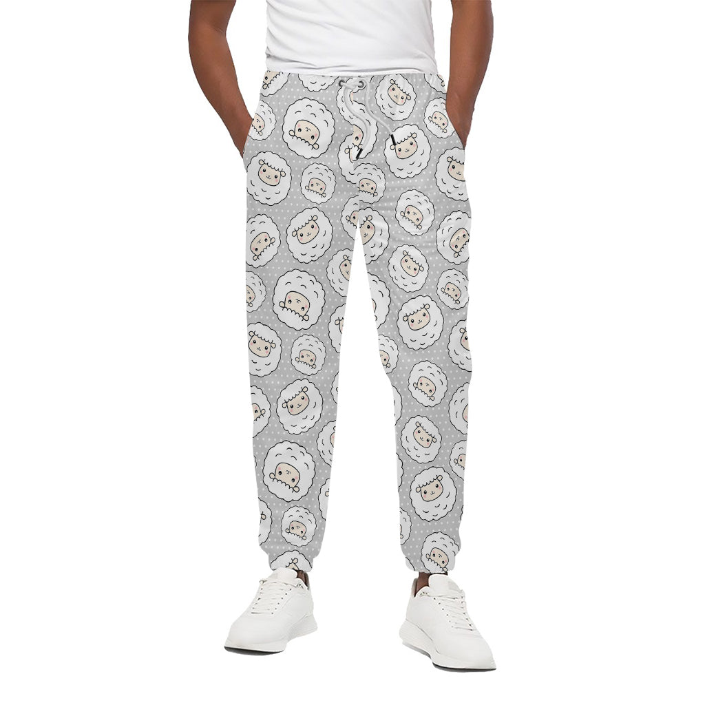 Kawaii Sheep Pattern Print Cotton Pants