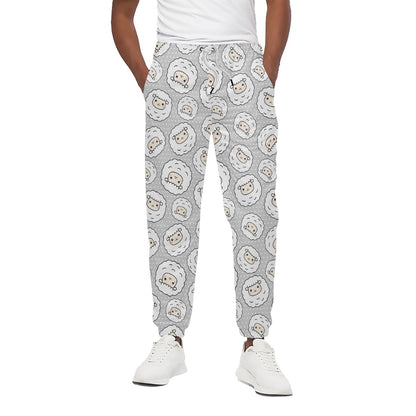 Kawaii Sheep Pattern Print Cotton Pants