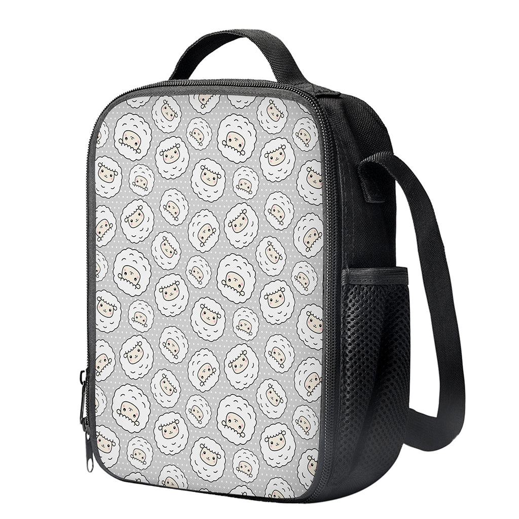 Kawaii Sheep Pattern Print Crossbody Lunch Bag