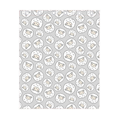Kawaii Sheep Pattern Print Curtain