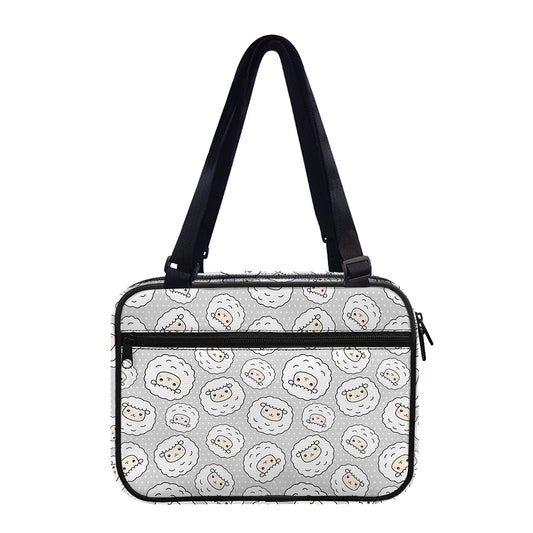 Kawaii Sheep Pattern Print Double Strap Bible Bag