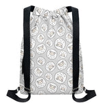 Kawaii Sheep Pattern Print Drawstring Backpack