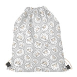 Kawaii Sheep Pattern Print Drawstring Bag