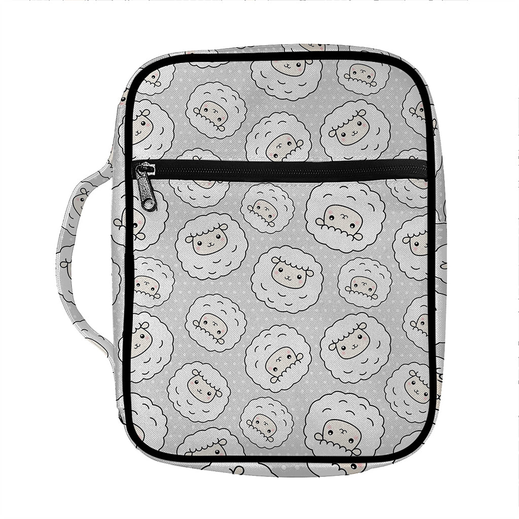Kawaii Sheep Pattern Print Front Pocket Bible Bag