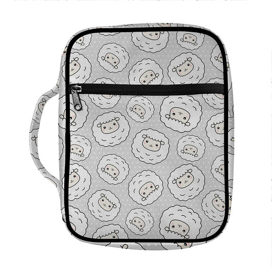 Kawaii Sheep Pattern Print Front Pocket Bible Bag