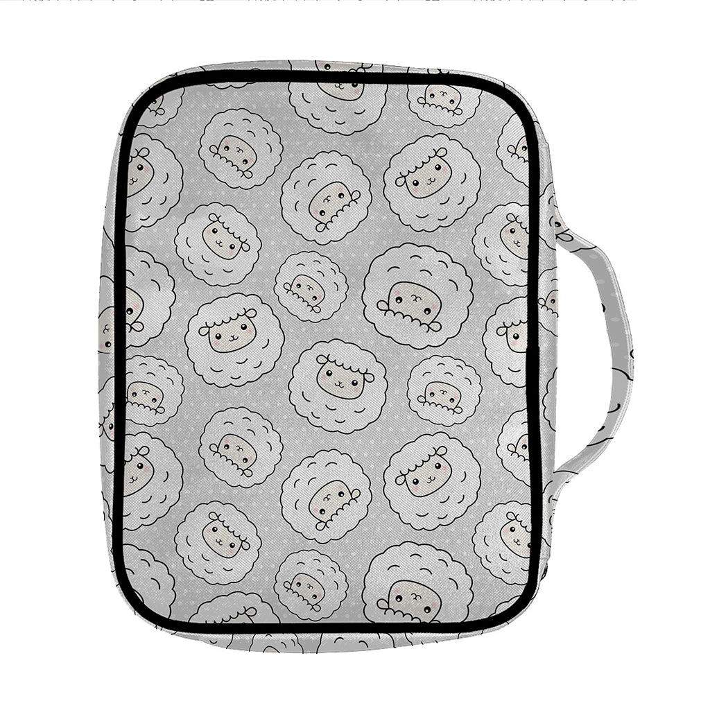 Kawaii Sheep Pattern Print Front Pocket Bible Bag