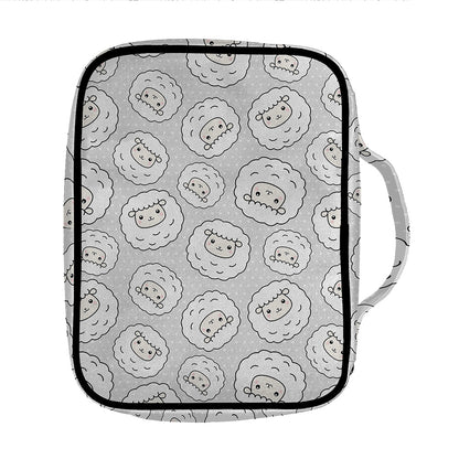 Kawaii Sheep Pattern Print Front Pocket Bible Bag