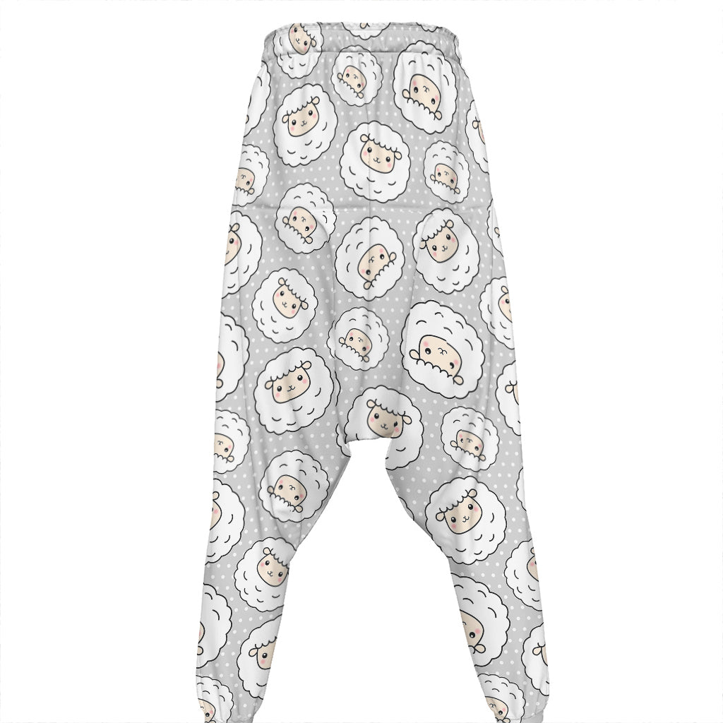 Kawaii Sheep Pattern Print Hammer Pants