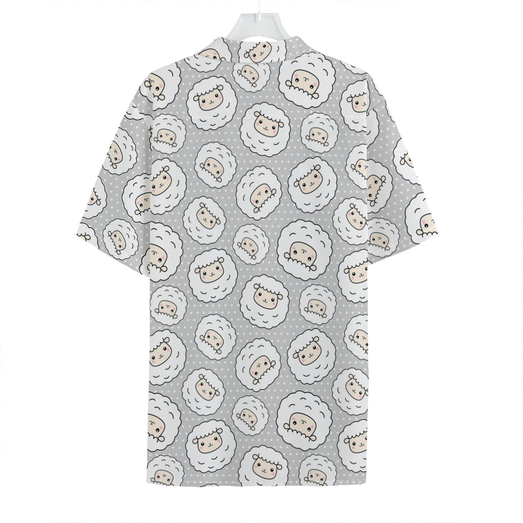 Kawaii Sheep Pattern Print Hawaiian Shirt