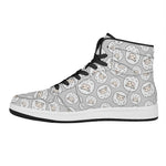 Kawaii Sheep Pattern Print High Top Leather Sneakers