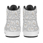 Kawaii Sheep Pattern Print High Top Leather Sneakers