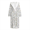 Kawaii Sheep Pattern Print Hooded Bathrobe