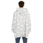Kawaii Sheep Pattern Print Hoodie Blanket