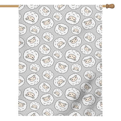 Kawaii Sheep Pattern Print House Flag
