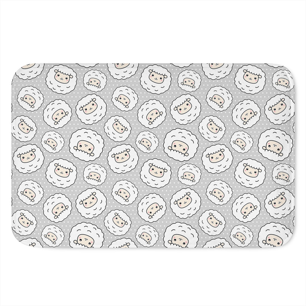 Kawaii Sheep Pattern Print Indoor Door Mat