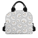 Kawaii Sheep Pattern Print Insulated Lunch Bag