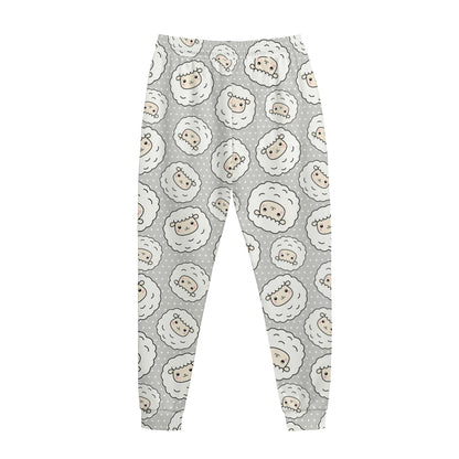 Kawaii Sheep Pattern Print Jogger Pants