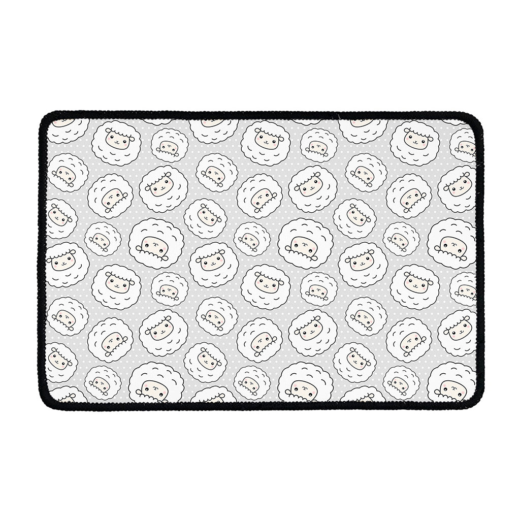 Kawaii Sheep Pattern Print Kitchen Mat