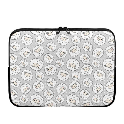 Kawaii Sheep Pattern Print Laptop Sleeve