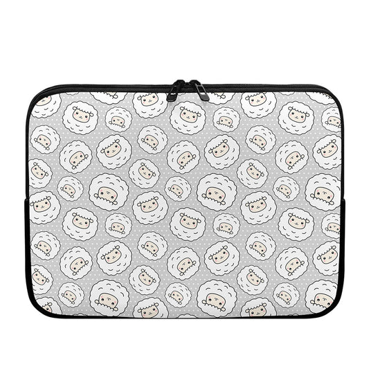 Kawaii Sheep Pattern Print Laptop Sleeve