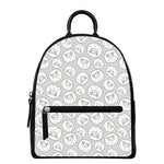 Kawaii Sheep Pattern Print Leather Backpack