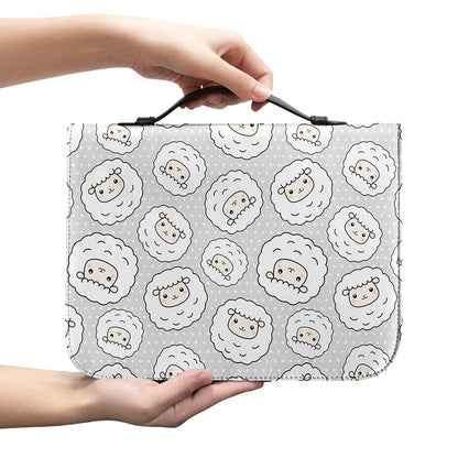 Kawaii Sheep Pattern Print Leather Bible Cover