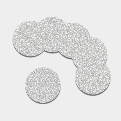Kawaii Sheep Pattern Print Leather Coaster Set