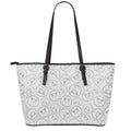 Kawaii Sheep Pattern Print Leather Tote Bag With Zipper