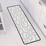 Kawaii Sheep Pattern Print Long Kitchen Mat
